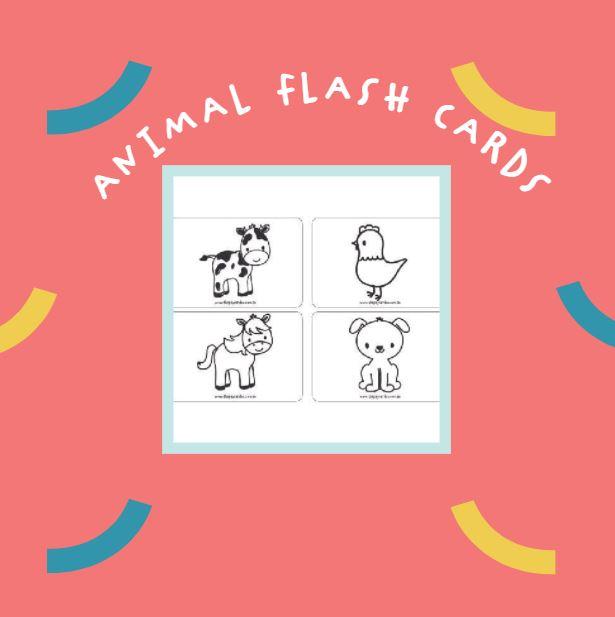 Free animal flash card download